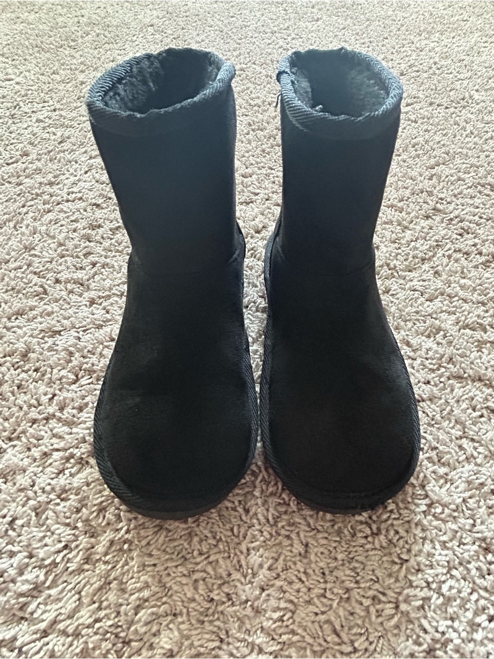 The Children's Place Black Plush-Lined Kids Pull-On Boots